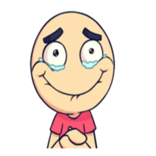 😢 cartoon, crying, tears, emotion, sad, happy, expression telegram sticker