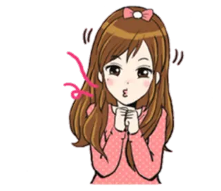 😚 cartoon, girl, cute, anime, kawaii, woman, pretty telegram sticker