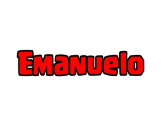 ❤ Emanuelo nome, testo, rosso telegram sticker