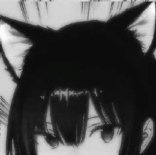 🤩 oreilles de chat, animé, fille, manga telegram sticker
