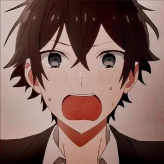 🖇 anime, manga, zaskoczony, podekscytowany, reakcja, kreskówka telegram sticker
