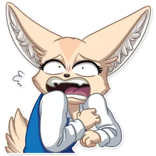 😱 anime, scioccato, spaventato, cartone animato whatsapp sticker