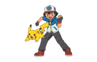 💚 Ash Ketchum Pokemon Ash Ketchum, Pokémon, Pikachu, Anime, Cartoon whatsapp sticker