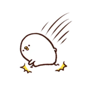 🐤 ptak, bieganie, słodki, zwierzę, kreskówka telegram sticker