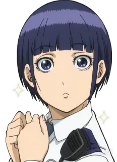 ✨ Anime, Polizist, Weiblich, Uniform, Charakter whatsapp sticker