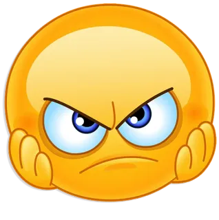 🙄 bravo, emoji, rosto, expressão, zangado telegram sticker