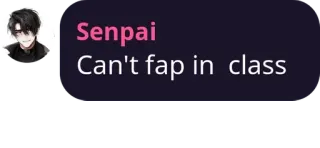 😂 Can't fap in class 动漫, 梗, 学校, 教室, 前辈 telegram sticker