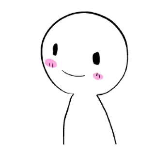 〰 Autocollant, Personnage, Minimaliste, Mignon telegram sticker