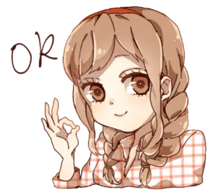 👩 OK süß, Mädchen, Anime, ok, Zustimmung, positiv telegram sticker