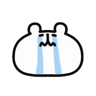 💨 smutny, płacz, niedźwiedź, słodki, kawaii, zwierzę telegram sticker