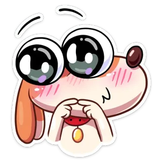 ☺️ carino, cane, animale, kawaii, adesivo telegram sticker