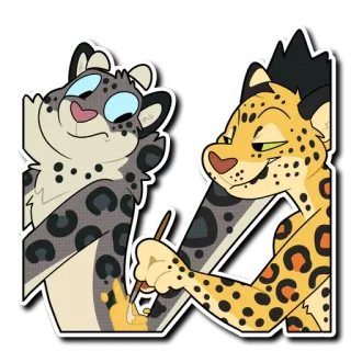 Leopard whatsapp stickers