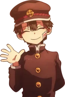 👋 Hanako-kun Toilet-bound Hanako-kun 애니메이션, 만화, 캐릭터, 교복, 하나코 군, 지박소년 하나코 군 telegram sticker