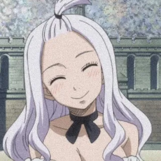 ☺️ Mirajane Strauss Fairy Tail anime, fairy tail, mirajane strauss, fanart, character, white hair telegram sticker