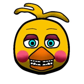 🤐 Toy Chica Five Nights at Freddy's video game, Five Nights at Freddy's, animatronic, Toy Chica, horror game telegram sticker