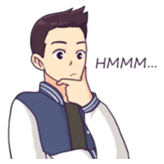 🤔 HMMM... pensando, riflettendo, considerando, dubitando, chiedendo telegram sticker