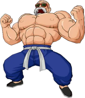 😤 Master Roshi Dragon Ball anime, dragon ball, master roshi, martial arts, old man, sunglasses telegram sticker