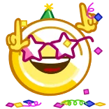 🪙 Emoji, Fête, Soirée, Drôle, Dessin animé whatsapp sticker
