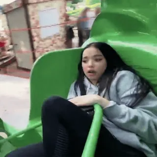 😰 Montanha-russa, Parque temático, Atração, Medo, Emoção, Menina, Mulher whatsapp sticker