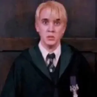 😧 Draco Malfoy Harry Potter Draco Malfoy, Harry Potter, Slytherin, mago, personagem, filme telegram sticker