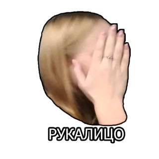 😑 РУКАЛИЦО Facepalm, Delusione, Frustrazione, Russo, Gesto telegram sticker