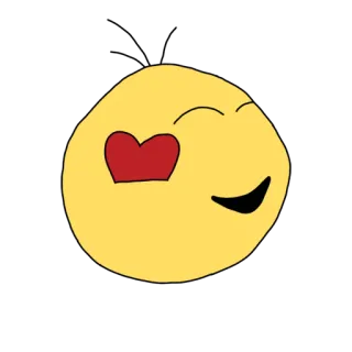 🥰 Emoji, Amor, Coração, Fofo, Amarelo, Rosto, Sorriso whatsapp sticker