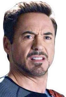 🤔 Tony Stark Iron Man marvel, robert downey jr, avengers, iron man telegram sticker