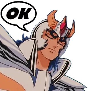 🆗 OK ok, anime, casco, afirmativo telegram sticker