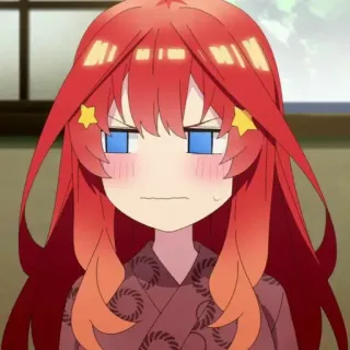 😠 Yotsuba Nakano The Quintessential Quintuplets anime, manga, expression, cute, nakano sisters telegram sticker