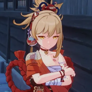 😕 Yoimiya Genshin Impact Anime, Genshin Impact, Yoimiya, Personaje videojuego telegram sticker