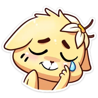 🥲 dễ thương, chó, hoa, khóc, hoạt hình, buồn, biểu tượng cảm xúc telegram sticker