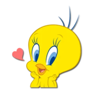 ❤️ Tweety Bird tweety, kreskówka, ptak, warner bros, looney tunes telegram sticker