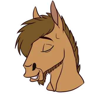 😊 лошадь, животное, мультфильм, милый, лошадиный, жеребец telegram sticker