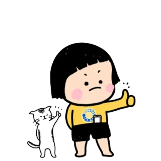 👌 漫画, アニメ, 猫, キャラクター, 子供, ステッカー telegram sticker