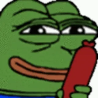 🍆 Pepe the Frog Pepe, frog, meme, internet meme, cartoon telegram sticker