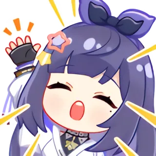 😊 Anime, Menina, Fofa, Personagem, Adesivo, Feliz, Kawaii telegram sticker