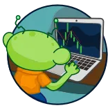 😎 Alien, Laptop, Finanzen, Börse, Trading telegram sticker