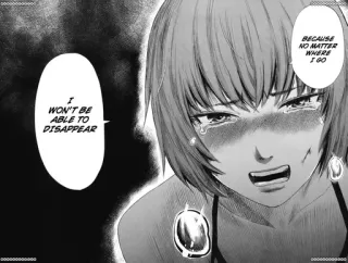 😍 I WON'T BE
ABLE TO
DISAPPEAR
BECAUSE
NO MATTER
WHERE I GO anime, chorando, triste, mulher, lágrimas, mangá whatsapp sticker