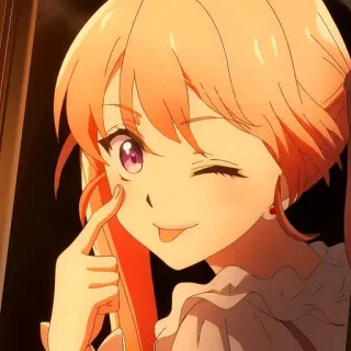🙂 anime, girl, wink, cute, character telegram sticker
