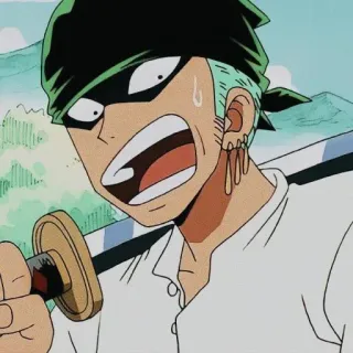 🌽 Zoro One Piece anime, swordsman, pirate, one piece, zoro telegram sticker