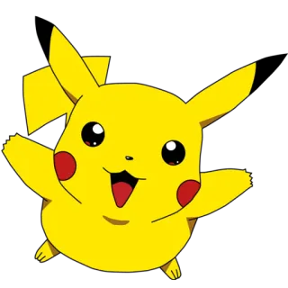 😄 Pikachu Pokemon pikachu, pokemon, desenho animado, amarelo, anime, personagem, elétrico whatsapp sticker