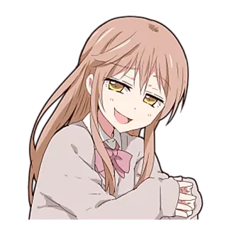 😏 anime, girl, smug, cute, cartoon telegram sticker