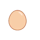 👋 egg, food, breakfast, cooking, simple, cartoon telegram sticker