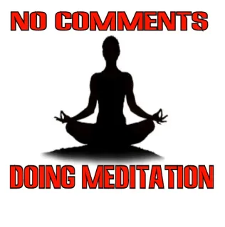 😷 NO COMMENTS
DOING MEDITATION méditation, yoga, silhouette, paix, calme, zen telegram sticker