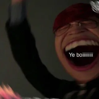 🙆‍♂️ Ye boiiiiiiii Meme, Hài hước, Ye Boi, Hứng khởi, Ăn mừng, Meme trên mạng telegram sticker