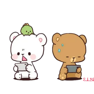 😨 熊, 可爱, 游戏, 动物, 卡通 telegram sticker