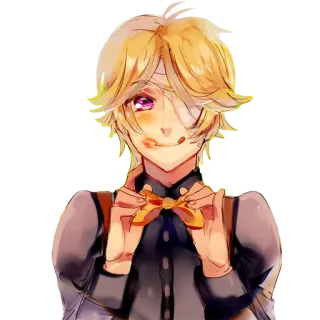 😋 Anime, Manga, Mono, Chico, Personaje, Piruleta, Pajarita telegram sticker