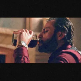 🕳 minum, minuman keras, alkohol, pria, botol, pesta whatsapp sticker