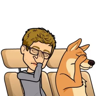🤦‍♂️ Cartoon, Hund, Figur, Traurig, Verärgert telegram sticker