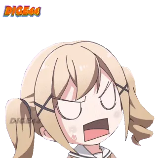 😨 动漫, 女孩, 表情, 卡通 whatsapp sticker